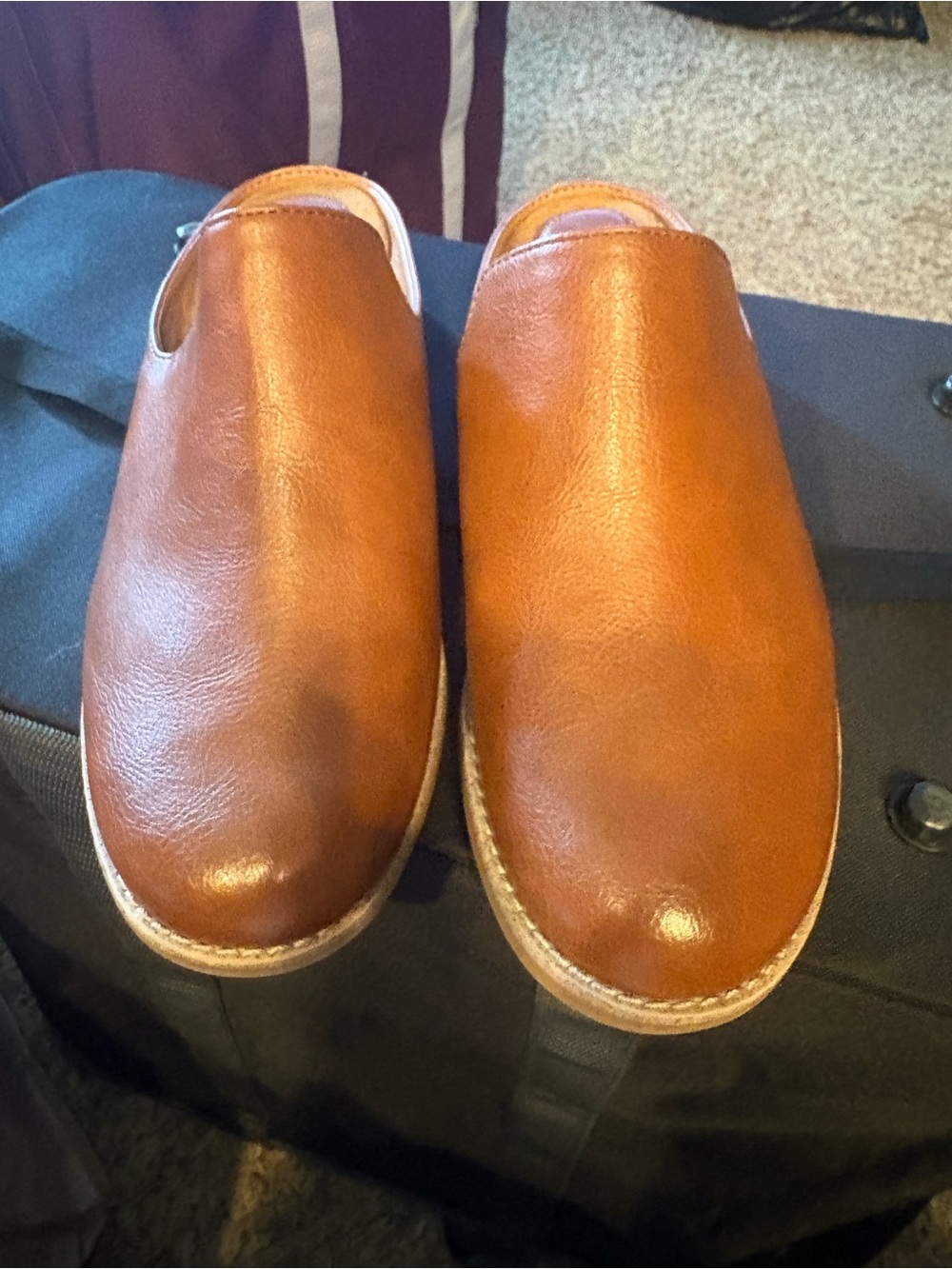 Clarks Women’s Brown Leather Mule Clogs